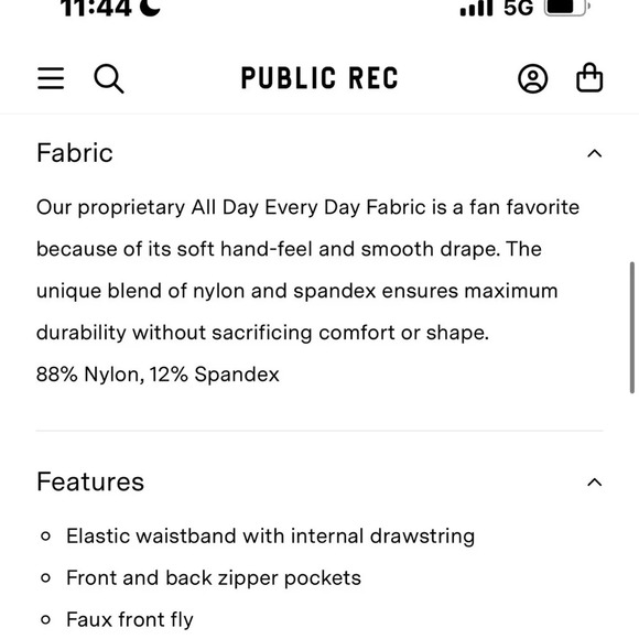 Public Rec Straight Leg Jogger in Size 42/30 Dark Gray - Picture 11 of 12